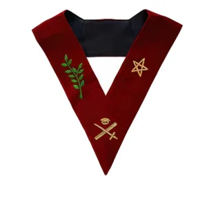 Expert Scottish Rite Officer Collar - Maroon Velvet