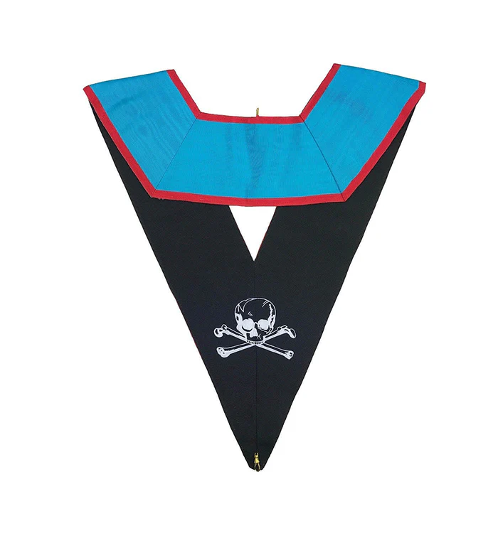 Worshipful Master Memphis Misraim French Regulation Officer Collar – Handmade Embroidery