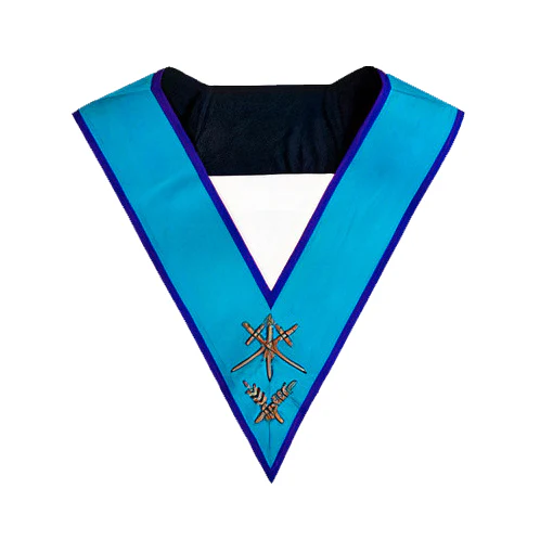 Master of Ceremonies Memphis Misraim French Regulation Officer Collar - Hand Embroidery