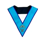 Senior Warden Memphis Misraim Officer Collar - Hand Embroidered Gold Bullion