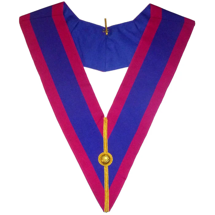 Grand Officers Mark English Regulation Officer Collar – Purple & Blue Moire