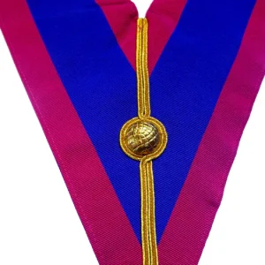 Grand Officers Mark English Regulation Officer Collar - Purple & Blue Moire