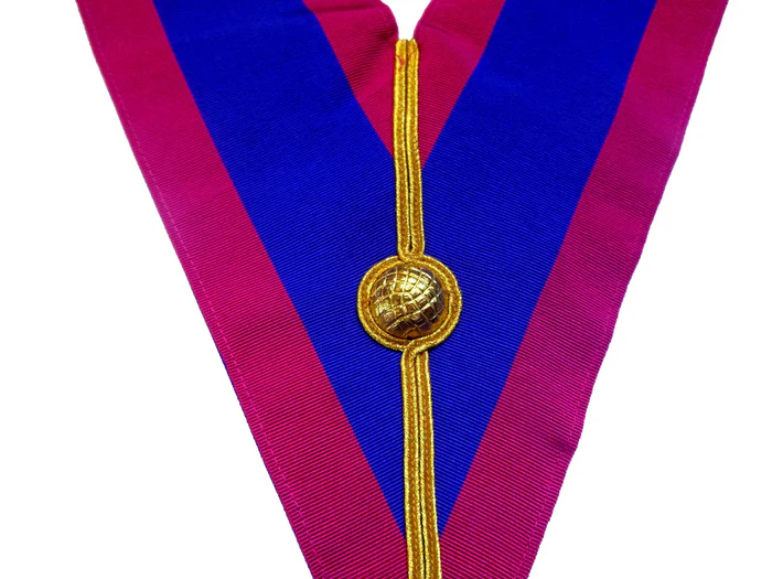 Grand Officers Mark English Regulation Officer Collar – Purple & Blue Moire