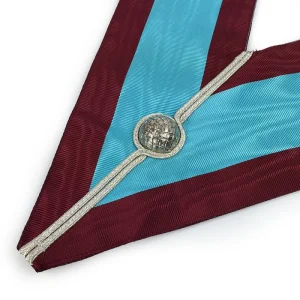 Officers Mark English Regulation Officer Collar - Maroon Moire