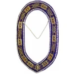 Masonic Grand Officers Blue Lodge Chain Collar | Gold Plated Rhinestones