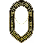 Grand Officers Blue Lodge Chain Collar - Gold with Purple Velvet