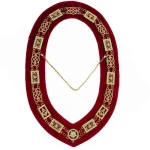 Grand Lodge Chain Collar Gold Plated - Crimson Velvet Officer Wear