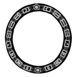 Blue Lodge Chain Collar Silver Plated - Black Velvet Backing Preventer Chain