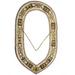 Grand Officers Blue Lodge Chain Collar | Gold Plated White Velvet