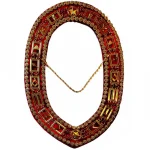Blue Lodge - Gold Plated RhinestoneChain  Red VelvetCollar