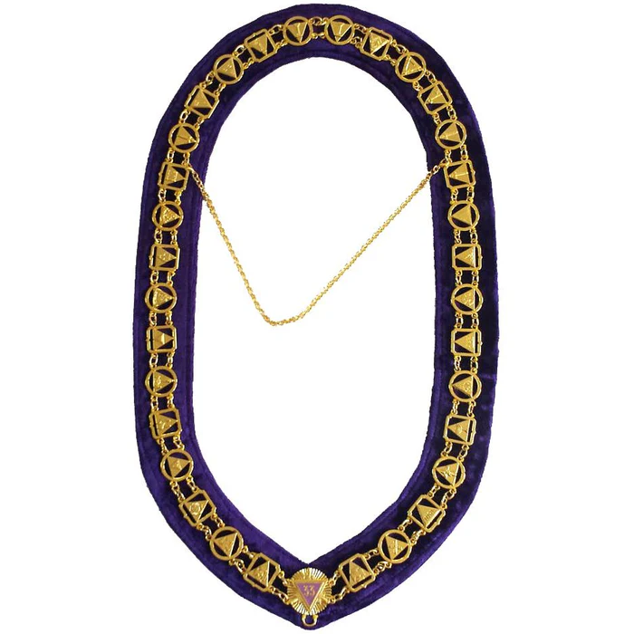 33rd Degree Scottish Rite Chain Collar – Gold Plated