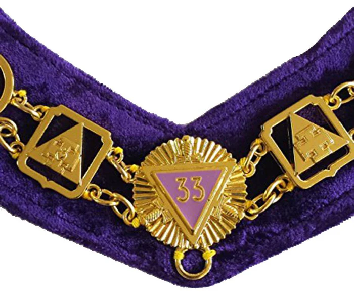 33rd Degree Scottish Rite Chain Collar – Gold Plated