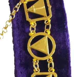 33rd Degree Scottish Rite Chain Collar - Gold Plated