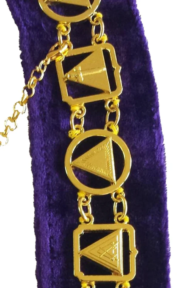 33rd Degree Scottish Rite Chain Collar - Gold Plated