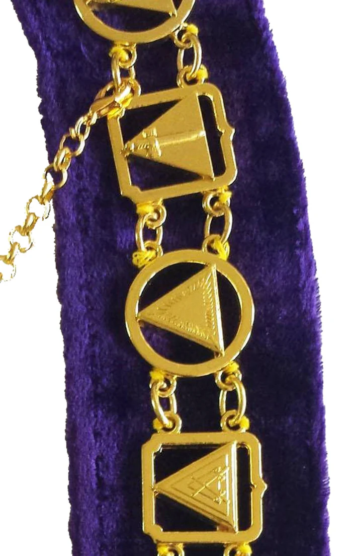 33rd Degree Scottish Rite Chain Collar – Gold Plated