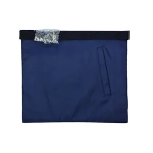Master Mason Blue Lodge Apron - Navy Velvet With Gold Hand Embroidery