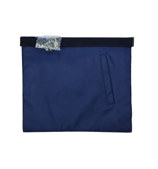 Master Mason Blue Lodge Apron - Navy Velvet With Gold Hand Embroidery