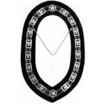 32nd Degree Scottish Rite Chain Collar - Silver Plated Wings Down Black Velvet
