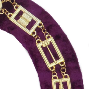 OES Chain Collar - Gold Plated on Purple Velvet