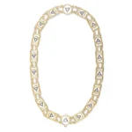 LOCOP Chain Collar - Gold & White with Wreath
