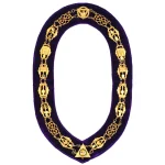 Royal Select Masters Chain Collar - Gold Plated Purple Velvet English Regulation