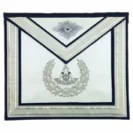Past Master Blue Lodge Apron | Silver Handmade Embroidery Lambskin