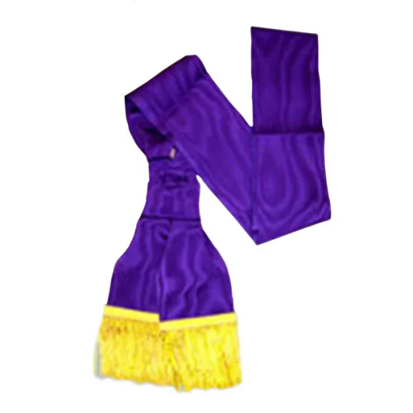 Companion Red Cross of Constantine Sash - Purple with Gold Fringe