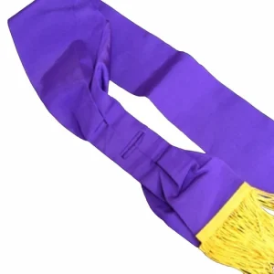 Companion Red Cross of Constantine Sash - Purple with Gold Fringe