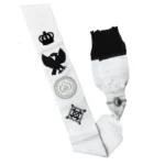 Commander Red Cross of Constantine Sash | White Ribbon Black Fringe