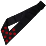 Masonic 9th Degree Scottish Rite Collar | Black Moire with Nine Rosettes