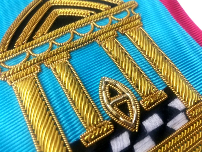 Master Mason Scottish Rite Sash – 3 Stars Bullion Embroidery