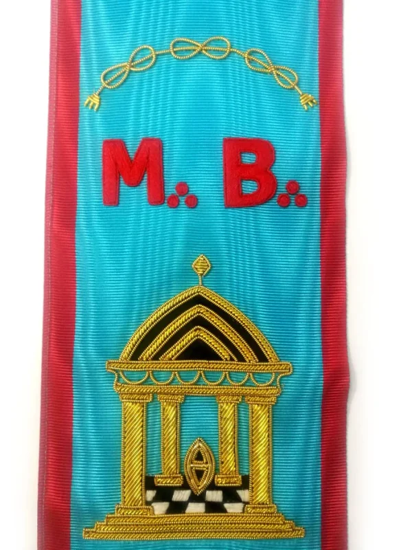 Master Mason Scottish Rite Sash - 3 Stars Bullion Embroidery