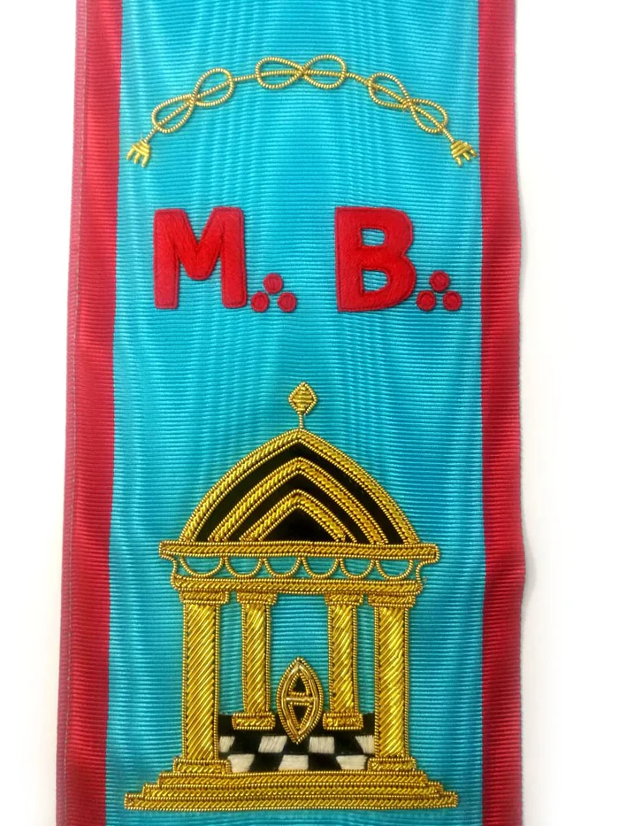 Master Mason Scottish Rite Sash – 3 Stars Bullion Embroidery