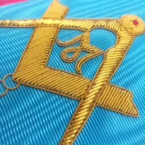 Master Mason Scottish Rite Sash - 3 Stars Bullion Embroidery