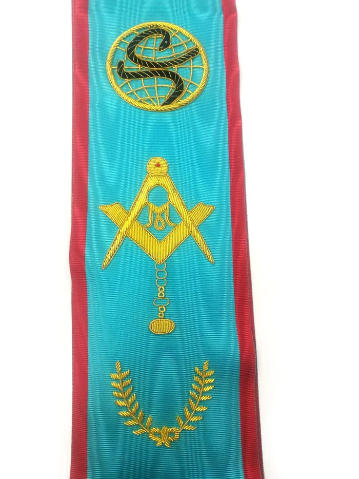 Master Mason Scottish Rite Sash – 3 Stars Bullion Embroidery