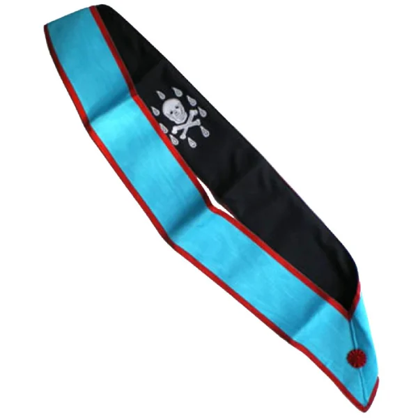 Master Mason Scottish Rite Sash - Turquoise Moire with Red Border