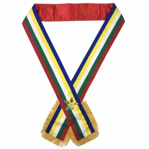 OES Sash - Five Color Moire Ribbon