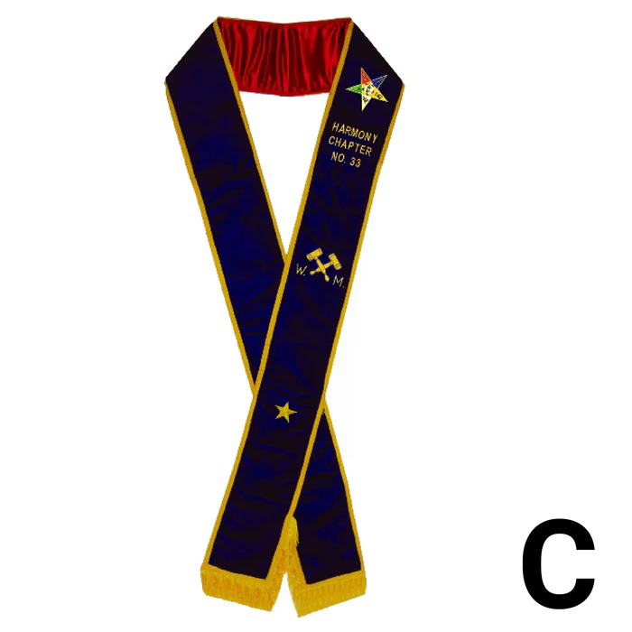 Worthy Matron OES Sash – Purple Velvet