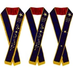 Associate Matron OES Sash - Navy Velvet Gold Fringe Hand Embroidered Eastern Star