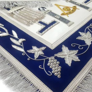 Past Master Blue Lodge California Regulation Apron - Gold & Silver