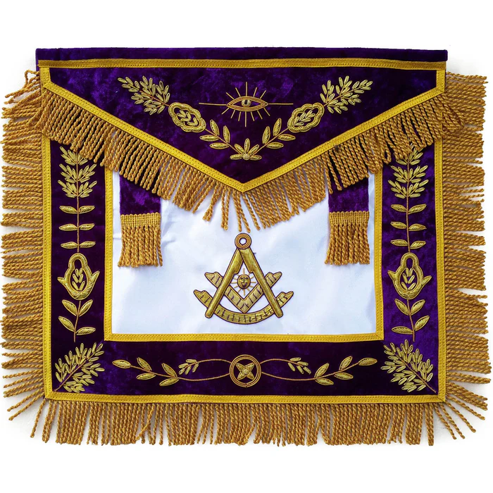 Past Master Blue Lodge Apron – Purple Velvet