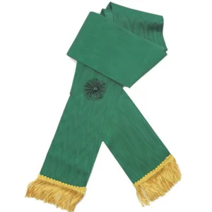 Knight of the Sword Knight Mason Sash - Green Moire