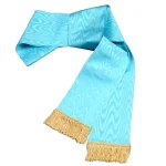 Knight of the East Mason Sash - Blue Moire Golden Mylar Fringe