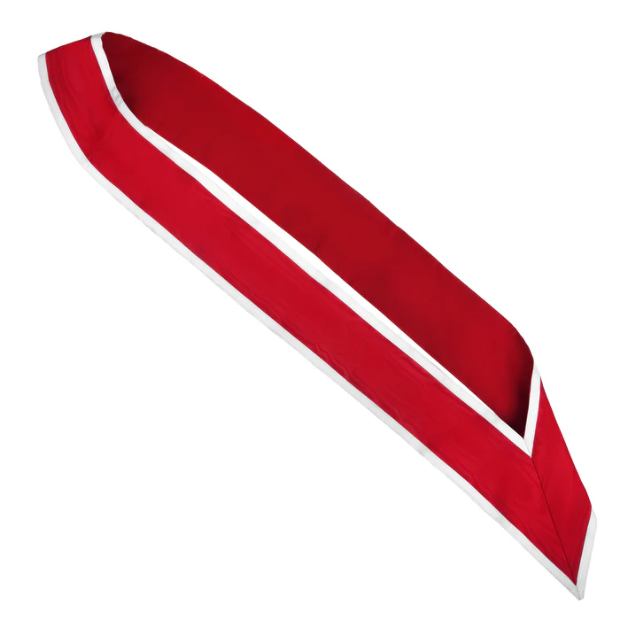 Grand Tiler of Solomon AMD Sash – Red Ribbon with Gray Borders