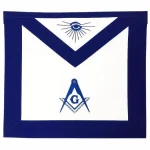 Master Mason Blue Lodge Apron - Navy Blue Square Compass All-Seeing Eye
