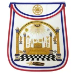 Master Mason Blue Lodge Apron - George Washington Hand Embroidered
