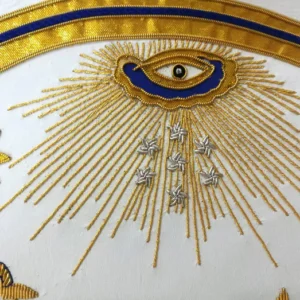 Master Mason Blue Lodge Apron - Hand Embroidered George Washington Masonic Apron