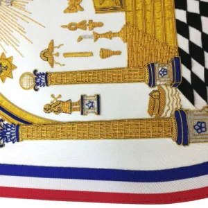 Master Mason Blue Lodge Apron - Hand Embroidered George Washington Masonic Apron