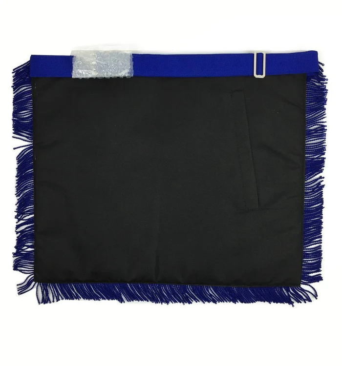 Master Mason Blue Lodge Apron – Royal Blue with Fringe