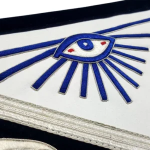 Past Master Blue Lodge California Regulation Apron - Silk Threaded